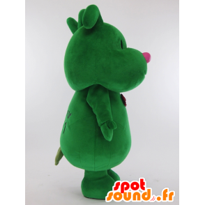 Mascotte de Nicky, lapin vert avec un noeud papillon rouge - MASFR26000 - Mascottes Yuru-Chara Japonaises