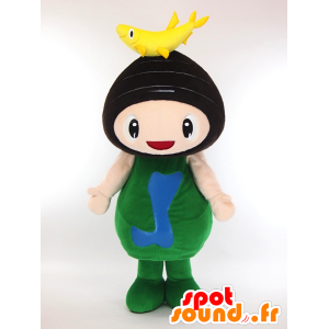 Mascot γλυκού νερού αχιβάδα με ένα ψάρι - MASFR26003 - Yuru-Χαρά ιαπωνική Μασκότ
