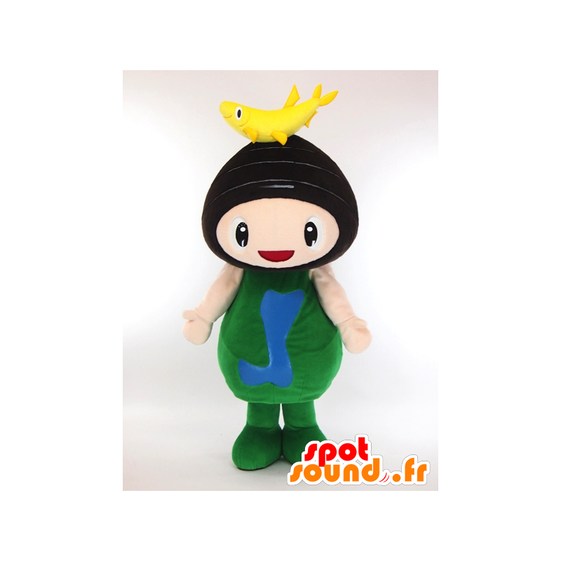 Mascotte de Freshwater, palourde avec un poisson - MASFR26003 - Mascottes Yuru-Chara Japonaises