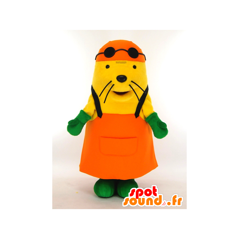 Mall-Kun mascot, yellow sea lion dressed gardener - MASFR26004 - Yuru-Chara Japanese mascots