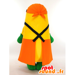 Mall-Kun mascotte, mare giallo leone vestito giardiniere - MASFR26004 - Yuru-Chara mascotte giapponese