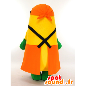 Mascotte de Mall-Kun, otarie jaune en tenue de jardinier - MASFR26004 - Mascottes Yuru-Chara Japonaises
