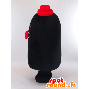 Degimo mascot, a small black mole with a red hat - MASFR26005 - Yuru-Chara Japanese mascots