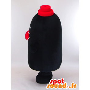 Maskotti Degimo pieni musta mol punainen hattu - MASFR26005 - Mascottes Yuru-Chara Japonaises