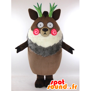 Komoshika Maskottchen saro Japan, braune Ziege - MASFR26007 - Yuru-Chara japanischen Maskottchen