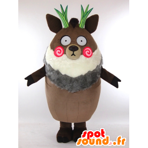 Mascot Komoshika, Saro Japan, brun geit - MASFR26007 - Yuru-Chara japanske Mascots