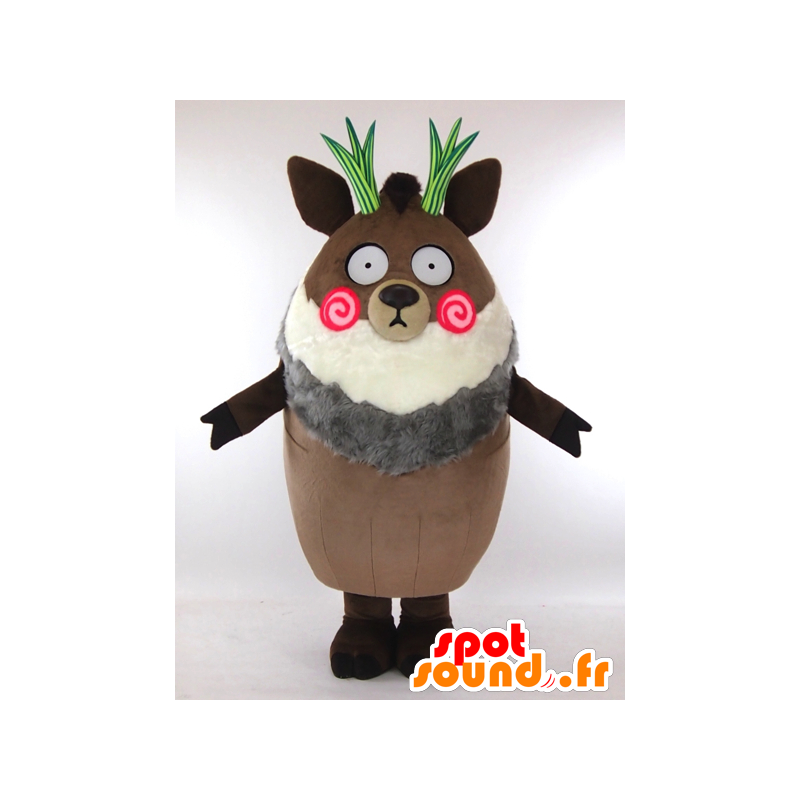 Komoshika Maskottchen saro Japan, braune Ziege - MASFR26007 - Yuru-Chara japanischen Maskottchen