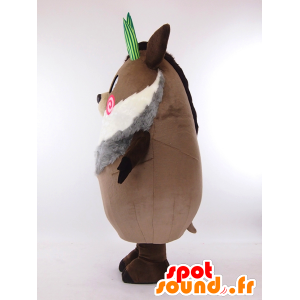 Mascotte de Komoshika, saro du Japon, chèvre marron - MASFR26007 - Mascottes Yuru-Chara Japonaises