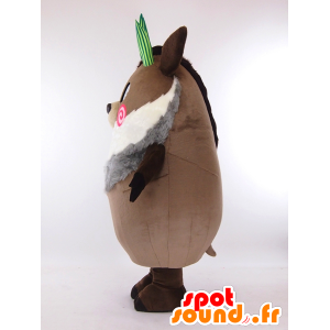Komoshika maskot, saro fra Japan, brun ged - Spotsound maskot