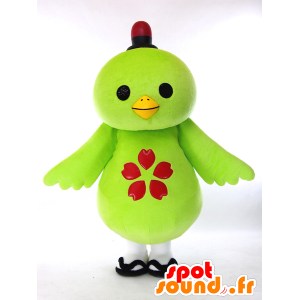 Mascot Kappi, iso vihreä lintu, söpö ja värikäs - MASFR26008 - Mascottes Yuru-Chara Japonaises