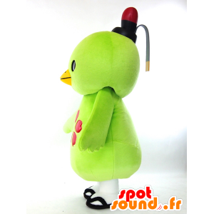 Mascotte de Kappi, gros oiseau vert, mignon et coloré - MASFR26008 - Mascottes Yuru-Chara Japonaises