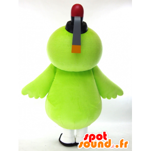 Mascotte de Kappi, gros oiseau vert, mignon et coloré - MASFR26008 - Mascottes Yuru-Chara Japonaises