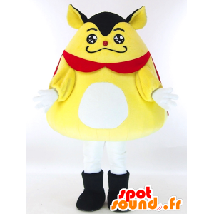 Kurayan mascot, yellow fox with a red cape - MASFR26009 - Yuru-Chara Japanese mascots