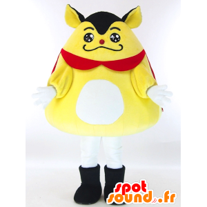 Mascotte de Kurayan, renard jaune avec une cape rouge - MASFR26009 - Mascottes Yuru-Chara Japonaises