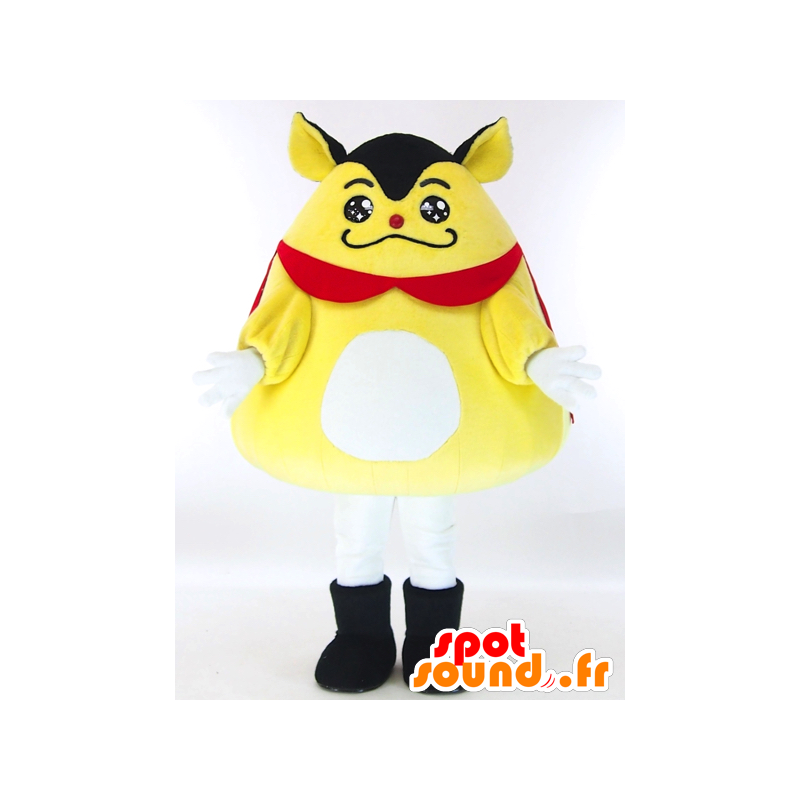 Mascotte de Kurayan, renard jaune avec une cape rouge - MASFR26009 - Mascottes Yuru-Chara Japonaises