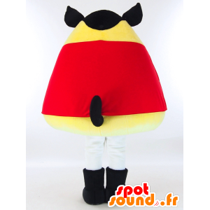 Mascot Kurayan, keltainen kettu punainen viitta - MASFR26009 - Mascottes Yuru-Chara Japonaises