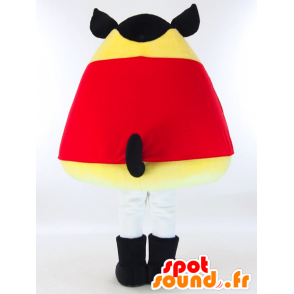 Mascotte de Kurayan, renard jaune avec une cape rouge - MASFR26009 - Mascottes Yuru-Chara Japonaises