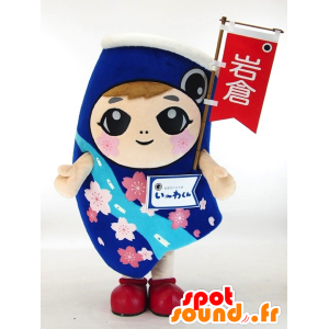Mascot Wakun, Aichi Prefecture, blauwe vis - MASFR26010 - Yuru-Chara Japanse Mascottes