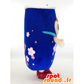 Wakun maskot, Aichi prefektur, blå fisk - Spotsound maskot