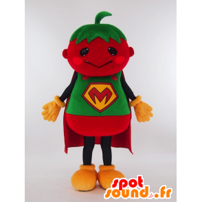 Mascotte de Tsukubamirai, tomate super-héros - MASFR26011 - Mascottes Yuru-Chara Japonaises