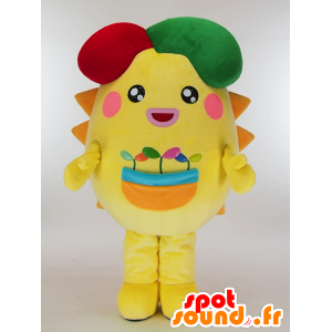 Mascot Hapisu solen med en rød og grønn beret - MASFR26012 - Yuru-Chara japanske Mascots