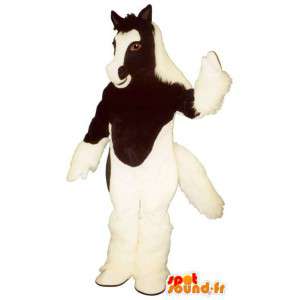 Bruin en wit paard mascotte - Klantgericht Costume - MASFR006858 - Horse mascottes