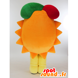 Hapisu maskot, sol med rød og grøn baret - Spotsound maskot