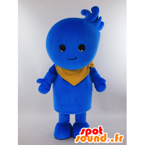 Mascot Aokaze ku druppel met een sjaal - MASFR26013 - Yuru-Chara Japanse Mascottes