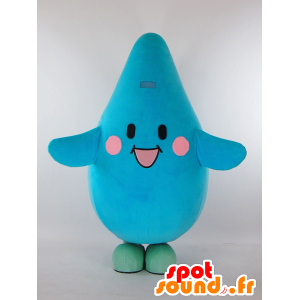 Mascotte de Okky, poisson bleu rigolo - MASFR26014 - Mascottes Yuru-Chara Japonaises