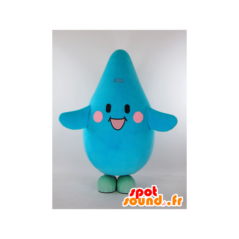 Mascotte de Okky, poisson bleu rigolo - MASFR26014 - Mascottes Yuru-Chara Japonaises