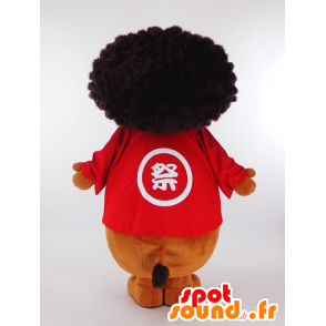 Leão mascote Izumu com uma camisa vermelha - MASFR26015 - Yuru-Chara Mascotes japoneses