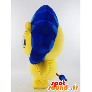 Gasuma kun Maskottchen, gelber Löwe mit blauer Mähne - MASFR26017 - Yuru-Chara japanischen Maskottchen