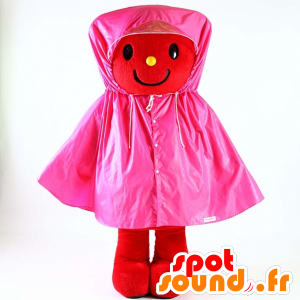 Rosa regnrock för maskoten - Spotsound maskot