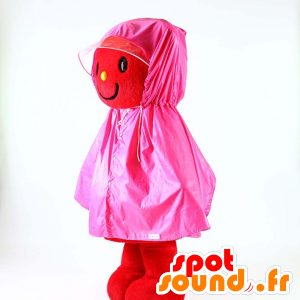 Imperméable rose pour la mascotte - MASFR26018 - Mascottes Yuru-Chara Japonaises