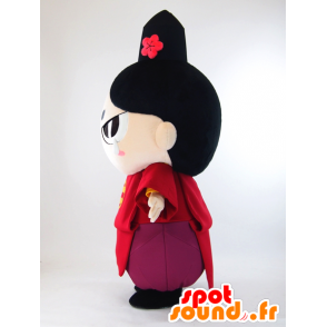 Imagawa maskot, kvinde i rødt og lilla tøj - Spotsound maskot