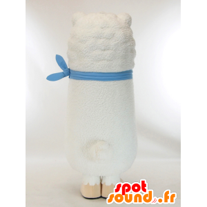 Andy mascotte, pecore bianche con una sciarpa blu - MASFR26022 - Yuru-Chara mascotte giapponese