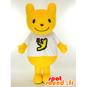 Mascotte de Mag-chan, de nounours jaune - MASFR26025 - Mascottes Yuru-Chara Japonaises