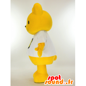 Mag-chan maskot, gul bamse - Spotsound maskot kostume