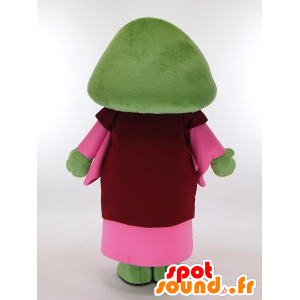 Mascot Gora, green with a Japanese letter on the head - MASFR26026 - Yuru-Chara Japanese mascots