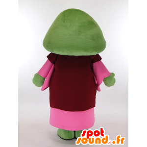 Mascot Gora, vihreä ja siinä on Japanin kirje päähän - MASFR26026 - Mascottes Yuru-Chara Japonaises
