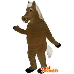 Mascote cavalo marrom, divertido. Costume cavalo - MASFR006863 - mascotes cavalo