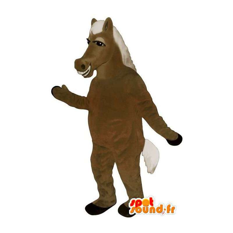 Kůň maskot hnědý, legrace. kůň Costume - MASFR006863 - kůň maskoti