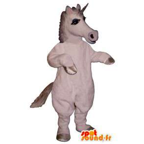 Mascot white unicorn. Unicorn Costume - MASFR006864 - Missing animal mascots