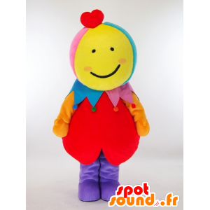 Runrun-chan maskot, rolig och färgstark clown - Spotsound maskot