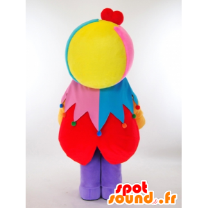 Runrun-chan maskot, rolig och färgstark clown - Spotsound maskot