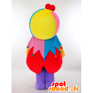 Runrun-chan maskot, sjov og farverig klovn - Spotsound maskot