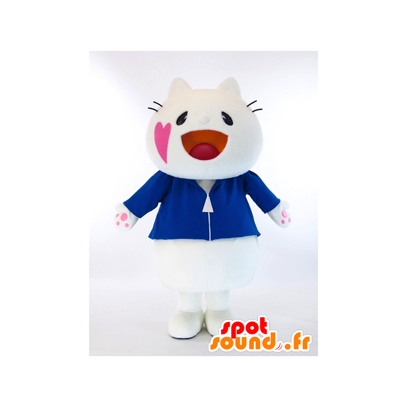 Nyan Maskottchen, große weiße Katze - MASFR26035 - Yuru-Chara japanischen Maskottchen