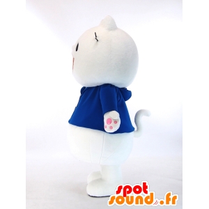 Nyan mascotte, grande gatto bianco - MASFR26035 - Yuru-Chara mascotte giapponese