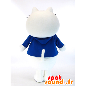 Mascotte de Nyan, gros chat blanc - MASFR26035 - Mascottes Yuru-Chara Japonaises