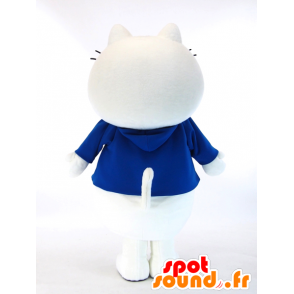 Nyan mascotte, grande gatto bianco - MASFR26035 - Yuru-Chara mascotte giapponese